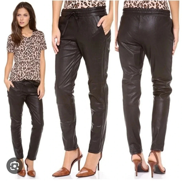 Bec & Bridge Slim Leather Jogger Pants Women’s size 6 - Picture 2 of 16